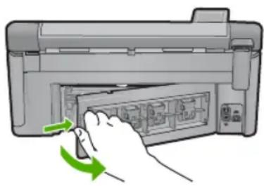 HP Photosmart C6340 - Pour éliminer un bourrage papier à partir de la porte arrêté - 1