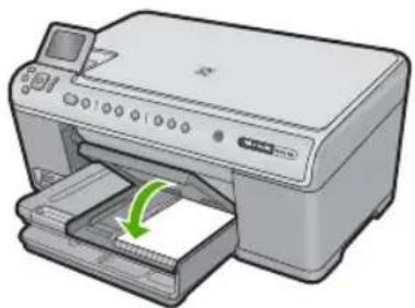 HP Photosmart C6340 - So legend Sie Fotopapier im Format 13 × 18 cm (5 x 7 Zoll) in das Fotofach ein: - 5