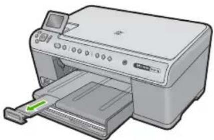 HP Photosmart C6340 - So legen Sie großformatiges Papier ein: - 5