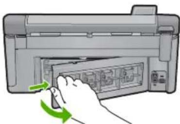 HP Photosmart C6340 - Een papierstoring in de achterklep verhelpen - 1