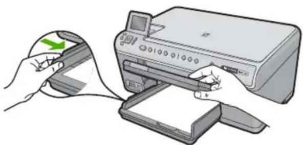 HP Photosmart C6340 - So legen Sie großformatiges Papier ein: - 4