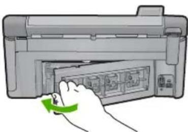 HP Photosmart C6340 - So beseitigen Sie Papierstaus durch dieindhere Klappe: - 2