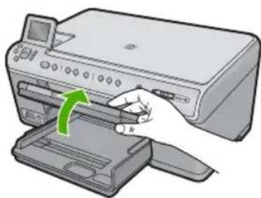 HP Photosmart C6340 - So legen Sie großformatiges Papier ein: - 1