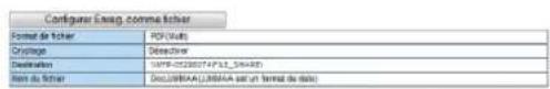 Configurer Ensign comme folder Format de folder PO(UAut) Crybridge Desetiver Destination 10M7-02380074PST_DHARD Item du folder DocLWBAA(LJWBAA sur un fermé du date)