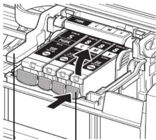 CANON Pixma iP3300 - Udskiftning af en blækbeholder - 1