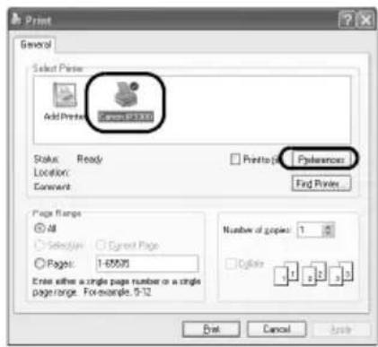 CANON Pixma iP3300 - Afdukken vanuit Windows - 1