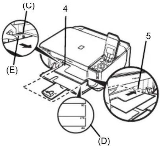 CANON Pixma MP520 - Loading Printing Paper in the Rear Tray - 4