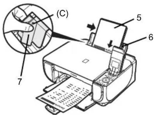 CANON Pixma MP520 - Carga del papel de impresión en la bandeja posterior - 2