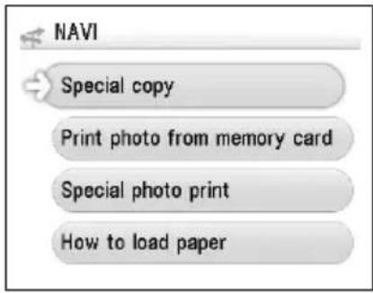 CANON Pixma MP520 - Seleccione um menu que deseja utilizar e, em seguida, pressione o botão [OK]. - 1