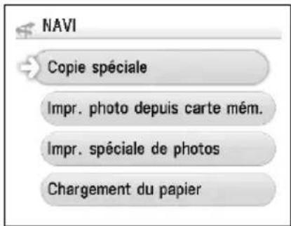 CANON Pixma MP520 - - Affichage des consignes d'impression dans le menu de navigation - 1