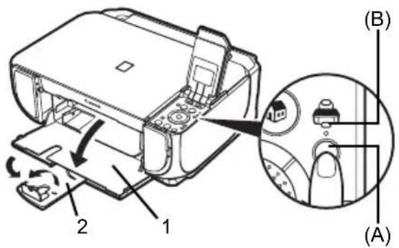 CANON Pixma MP520 - Chargement du papier d'impression dans le bac avant - 1