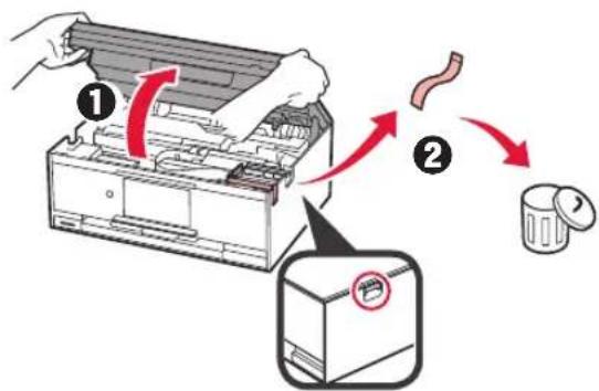 CANON Pixma TS9000 - Pakkausmateriaalien irrotus / virran kytkeminen tulostimeen - 3