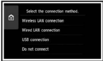 CANON Pixma TS9000 - Tik op de printerverbindingsmethode. - 1