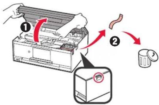 CANON Pixma TS9000 - Fjern emballagen/Tænd printeren - 3