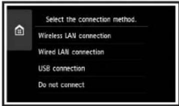 CANON Pixma TS9000 - Πατήστε τη μέθοδο σύνδεσης του εκτυπωτή. - 1