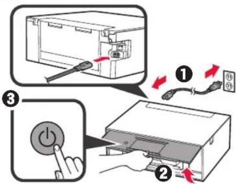 CANON Pixma TS9000 - Remoción de los materiales de empaquetado y encendido de la impresora - 5