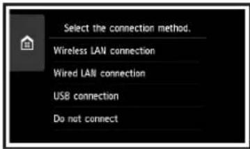 CANON Pixma TS9000 - Napauta tulostimen yhteydenluontitapaa. - 1