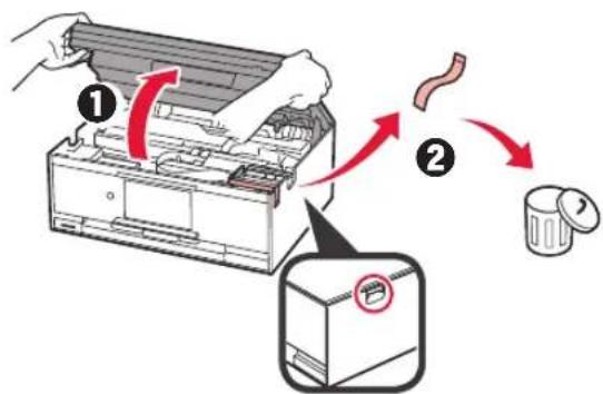 CANON Pixma TS9000 - Removing Packing Materials/Turning on the Printer - 3