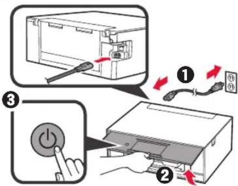 CANON Pixma TS9000 - Retrait des matériaux d'emballage / Mise sous tension de l'imprimante - 5