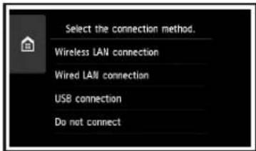 CANON Pixma TS9000 - Tap your printer connection method. - 1