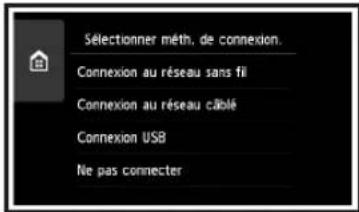 CANON Pixma TS9000 - Touchez la méthode de connexion de votre imprimante. - 1