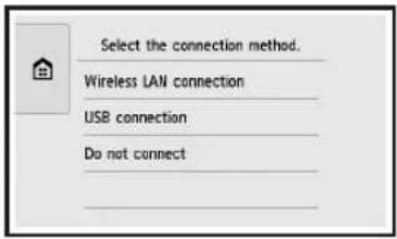 CANON Pixma TS8000 - Napauta tulostimen yhteydenluontitapaa. - 1