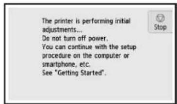 CANON Pixma TS8000 - If the following screen appears, proceed to the next page. - 1