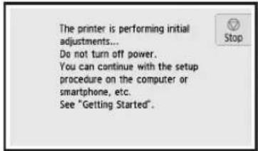 CANON Pixma TS8000 - Wenn der folgende Bildschirm angezeigt wird, fahren Sie auf der nächsten Seite fort. - 1