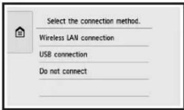 CANON Pixma TS8000 - Tap your printer connection method. - 1