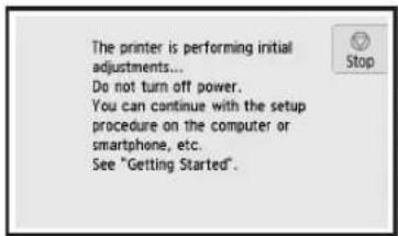CANON Pixma TS8000 - Als het volgende scherm wordt weergegeven, gaat u verder met de volgende stap. - 1