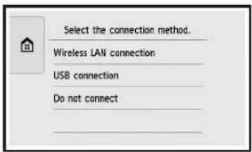 CANON Pixma TS8000 - Puntee su método de conexión de la impresora. - 1
