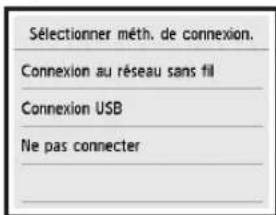 CANON Pixma TS6000 - Selection d'une méthode de connexion à l'imprimante - 1