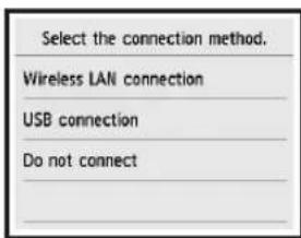 CANON Pixma TS6000 - Tryck pa anslutningsmetoden for skrivaren. - 1