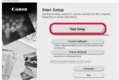 CANON Pixma TS6000 - Fare cli Su Avvia impostazione (Start Setup). - 1