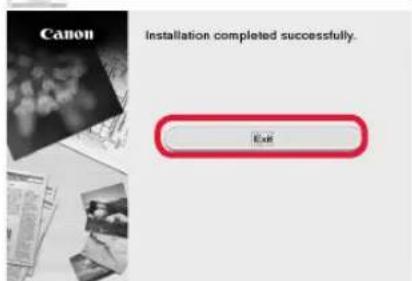 CANON Pixma TS6000 - Klikk pa Avslutt (Exit) hvis ffolgende skjermbilde kommer opp. - 1