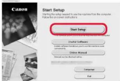 CANON Pixma TS6000 - Klicken Sie auf Setup starten (Start Setup). - 1