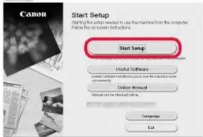 CANON Pixma TS5000 - Valitse Aloita asetukset (Start Setup). - 1