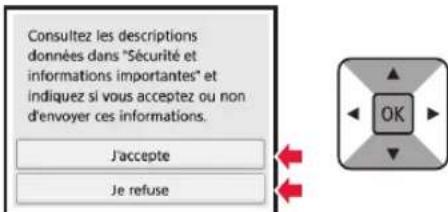 CANON Pixma TS5000 - Retrait des matériaux d'emballage / Mise sous tension de l'imprimante - 9