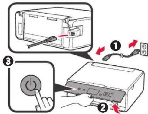 CANON Pixma TS5000 - Remoción de los materiales de empaquetado y encendido de la impresora - 5