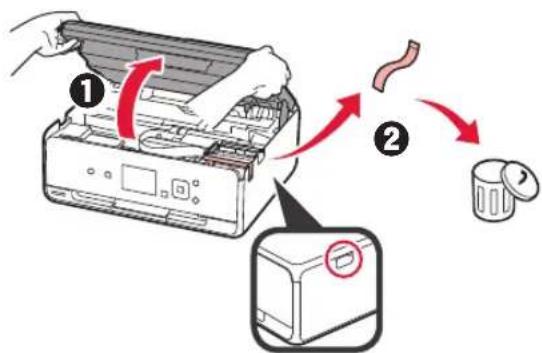 CANON Pixma TS5000 - Removing Packing Materials/Turning on the Printer - 3