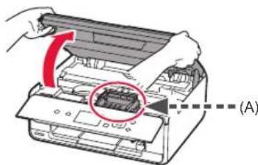 CANON Pixma TS5000 - Removendo os materiais de embalagem/ligando a impressora - 14