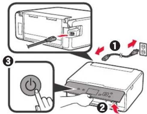 CANON Pixma TS5000 - Removendo os materiais de embalagem/ligando a impressora - 5