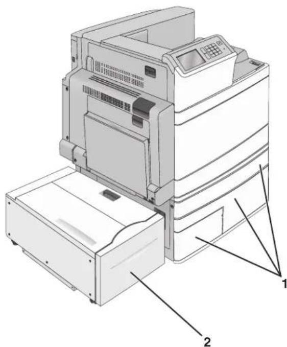 LEXMARK C950 - Installation des tiroirs optionnels - 3