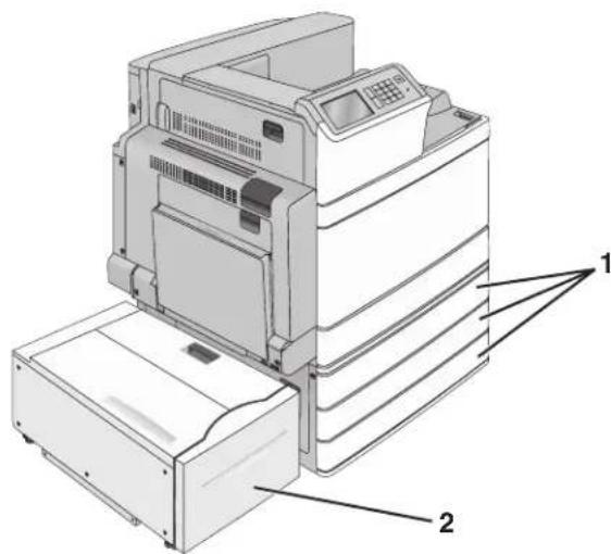 LEXMARK C950 - Installation des tiroirs optionnels - 2