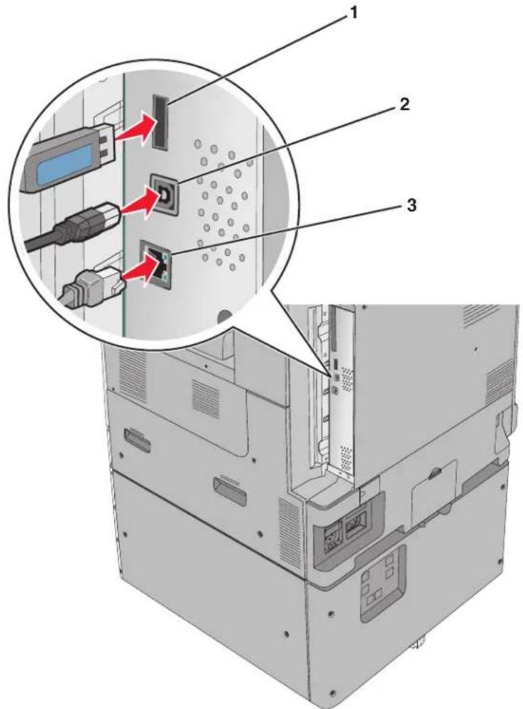 LEXMARK C950 - Connexion des cables - 2