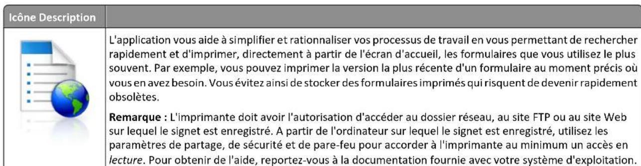 LEXMARK C925 - Formulaires et favoris - 1