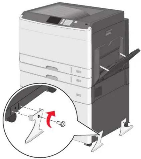 LEXMARK C925 - Installation d'un support d'imprimante et d'un tiroir en option - 18