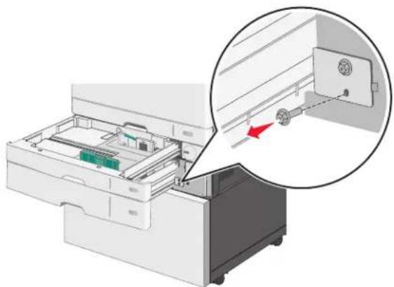 LEXMARK C925 - Installation d'un support d'imprimante et d'un tiroir en option - 9
