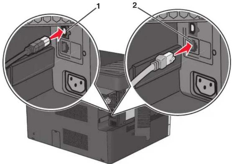 LEXMARK C925 - Connexion des câbles - 2