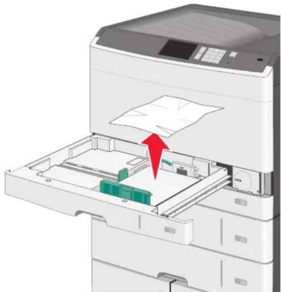 LEXMARK C925 - Bourrage papier dans le tiroir 1 - 2